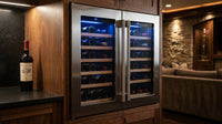 36 Bottle 24 In. Built-In French Door Dual Zone Wine Cooler — Lifestyle