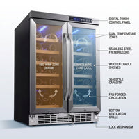 36 Bottle 24 In. Built-In French Door Dual Zone Wine Cooler — How It Works