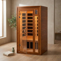Barcelona 1 to 2 Person Low EMF FAR Infrared Home Sauna — Studio Shot