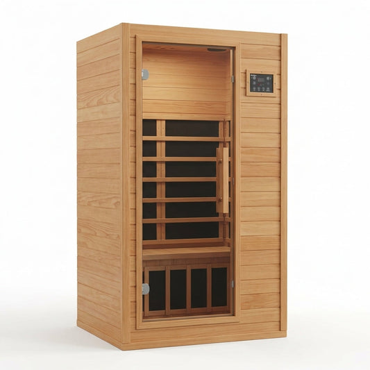 Barcelona 1 to 2 Person Low EMF FAR Infrared Home Sauna — Studio Shot