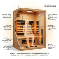 Barcelona 1 to 2 Person Low EMF FAR Infrared Home Sauna — How It Works