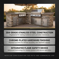 Custom Garden Outdoor Modular Kitchen Cabinets Complete Stainless Outdoor Kitchen Sturdy for Patio Commercial Use — Results & Stats