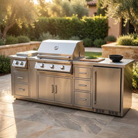 Custom Garden Outdoor Modular Kitchen Cabinets Complete Stainless Outdoor Kitchen Sturdy for Patio Commercial Use — Studio Shot