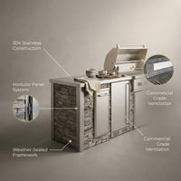 Custom Garden Outdoor Modular Kitchen Cabinets Complete Stainless Outdoor Kitchen Sturdy for Patio Commercial Use — infographic
