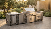 Custom Garden Outdoor Modular Kitchen Cabinets Complete Stainless Outdoor Kitchen Sturdy for Patio Commercial Use — Lifestyle