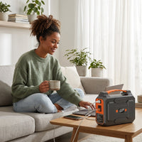Solar Powered Generator 100W, Portable Power Station with Solar Panels 40W | 146Wh Solar Power Bank with AC Outlet,Usb A,USB C, DC Output, Small Solar Generator for Home Use Outdoor Camping RV Van Trip — Lifestyle