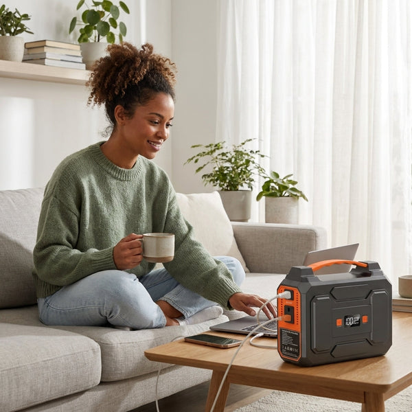 Portable Solar Generator Built for Emergency Power, 100W Station, 40W Panel, Multiple Outputs, 146Wh Capacity