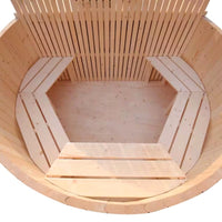 Wood Fired Hot Tub Designed for Year-Round Wellness, 4-5 Person Capacity, Internal Stove, Pine Construction