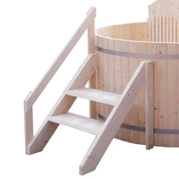 Wood Fired Hot Tub Designed for Year-Round Wellness, 4-5 Person Capacity, Internal Stove, Pine Construction