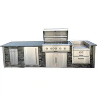 Outdoor Kitchen Cabinets Built for Estate Entertaining, Modular Stainless Steel, Commercial Grade, Patio Ready