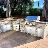 Outdoor Kitchen Cabinets Built for Estate Entertaining, Modular Stainless Steel, Commercial Grade, Patio Ready