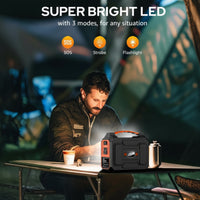 Portable Solar Generator Built for Emergency Power, 100W Station, 40W Panel, Multiple Outputs, 146Wh Capacity